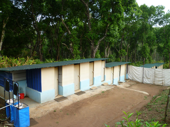 Toilets & Bathrooms at the Suryanelli Camp