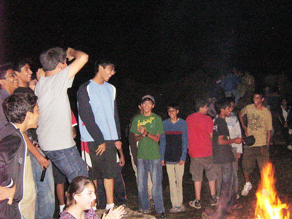Around the Campfire at Munnar camp